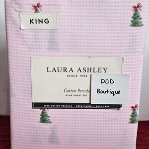 Laura Ashley Pink King Sheet Set